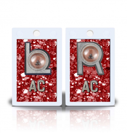 2" Height Non Sticky Positioning Xray Markers- Red Glitter