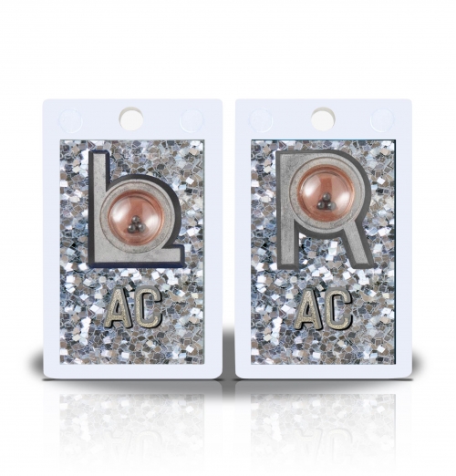 2" Height Non Sticky Positioning Xray Markers- Silver Glitter