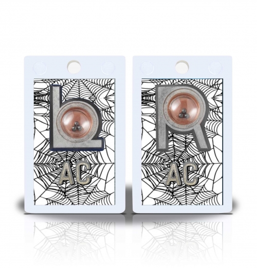 2" Height Non Sticky Positioning Xray Markers- Spiderweb Graphic Pattern