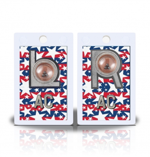 2" Height Non Sticky Positioning Xray Markers- Stars & Stripes Graphic Pattern
