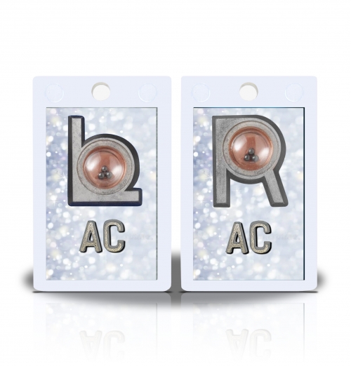2" Height Non Sticky Positioning Xray Markers- White Glitter