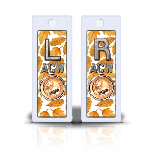 2 1/2" Height Non Sticky Positioning Xray Markers- Autumn Leaves Graphic