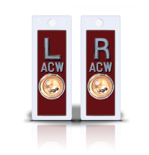 2 1/2" Height Non Sticky Positioning Xray Markers- Burgundy Color