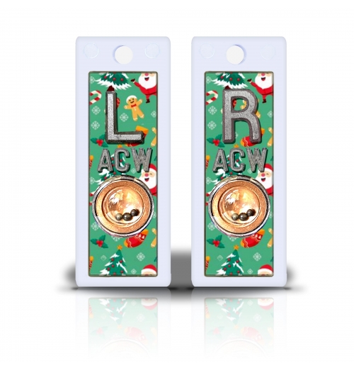 2 1/2" Height Non Sticky Positioning Xray Markers- Christmas Graphic