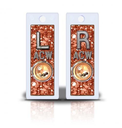 2 1/2" Height Non Sticky Positioning Xray Markers- Cinnamon Glitter