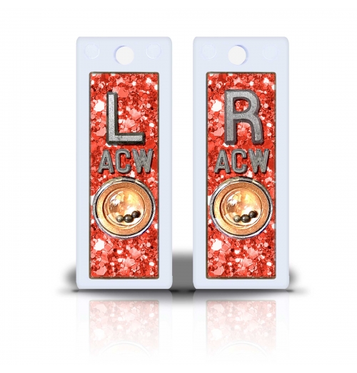 2 1/2" Height Non Sticky Positioning Xray Markers- Coral Glitter