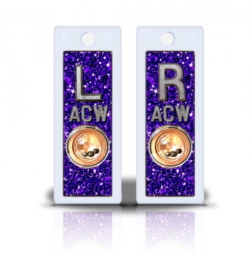 2 1/2" Height Non Sticky Positioning Xray Markers- Grape Sequin Glitter