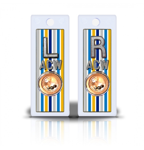 2 1/2" Height Non Sticky Positioning Xray Markers- Hanukkah Stripes Graphic Pattern