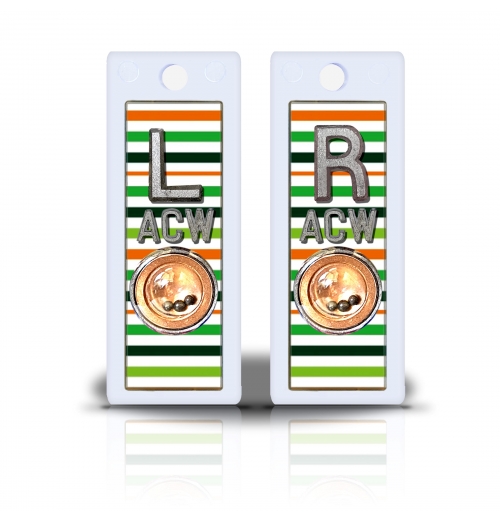 2 1/2" Height Non Sticky Positioning Xray Markers- Irish Stripes Graphic Pattern