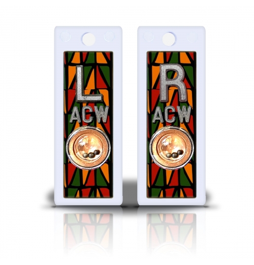 2 1/2" Height Non Sticky Positioning Xray Markers- Kwanzaa Graphic Pattern