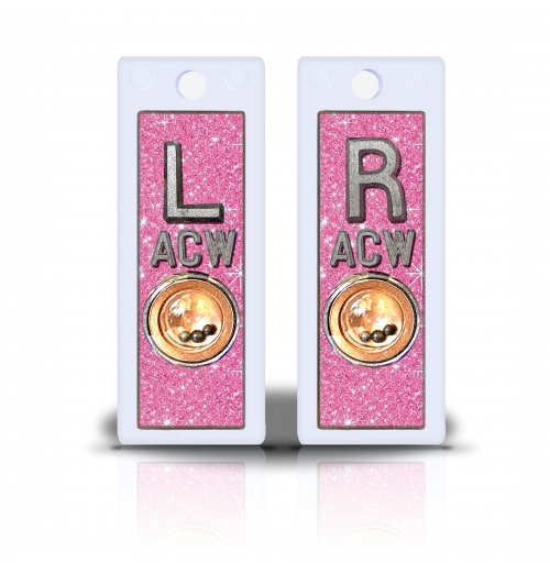 2 1/2" Height Non Sticky Positioning Xray Markers- Pink Glitter