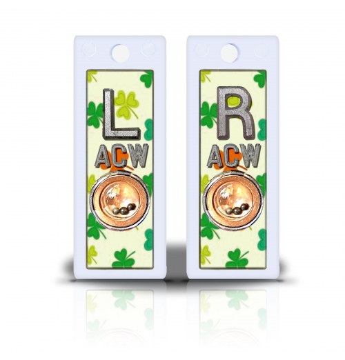 2 1/2" Height Non Sticky Positioning Xray Markers- Shamrocks Graphic Pattern