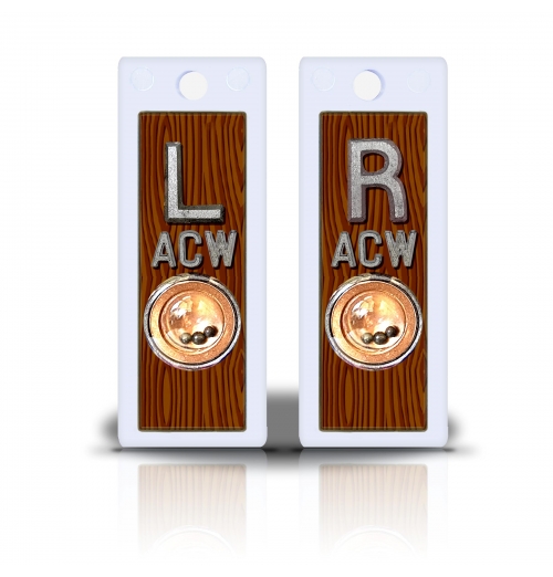 2 1/2" Height Non Sticky Positioning Xray Markers- Wood Grain Graphic Pattern