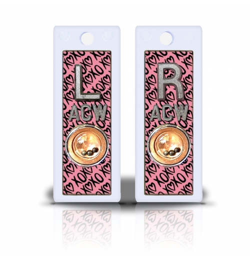 2 1/2" Height Non Sticky Positioning Xray Markers- XoXo Graphic Pattern