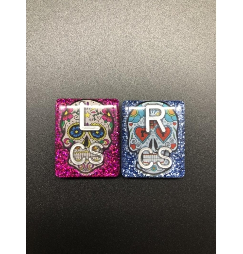 Premium Line- Glitter Sugar Skull Rectangle Xray Markers