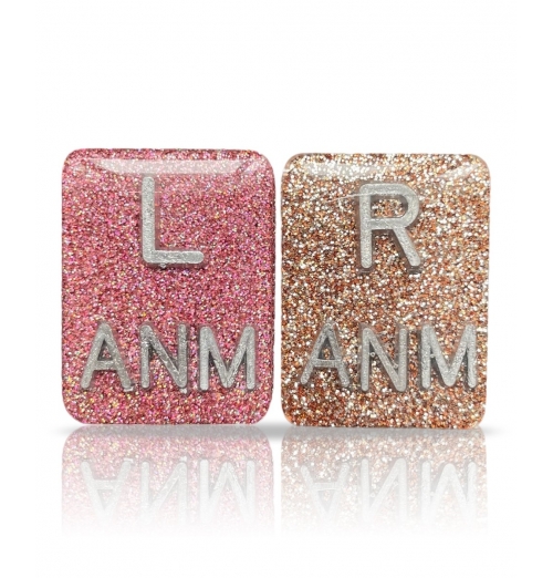 Rectangle Glitter X-ray Markers 3 Initials