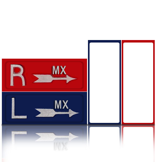 Leaded X-ray Markers - Color Coded R/L Arrows For Medical Imaging