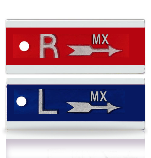 Wafer Thin X-ray Markers With Initials & Arrow