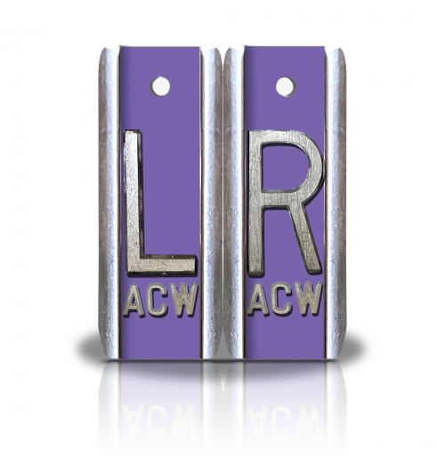 1 7/8" Height Aluminum Elite Style Lead X-ray Markers- Lt. Violet Solid Color