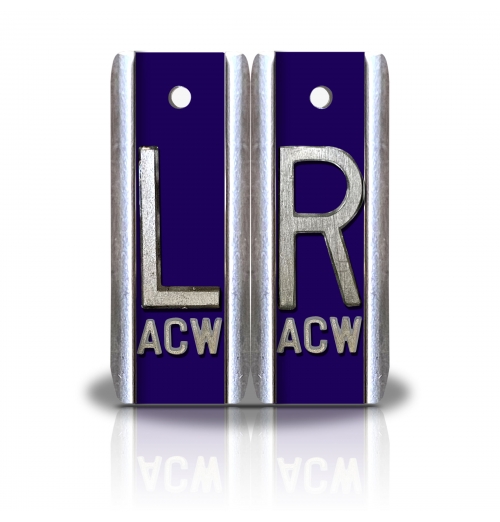 1 7/8" Height Aluminum Elite Style Lead X-ray Markers- Purple Solid Color