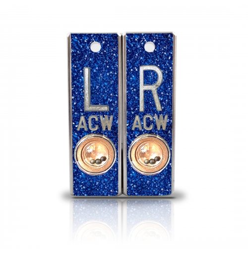 Aluminum Position Indicator X Ray Markers- Blue Glitter