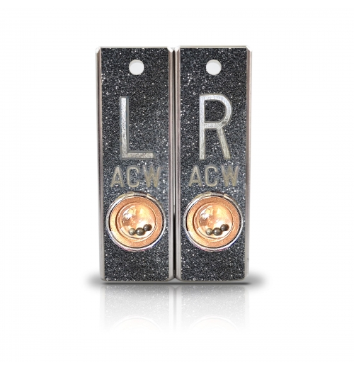 Aluminum Position Indicator X Ray Markers- Dark Grey Glitter