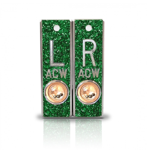 Aluminum Position Indicator X Ray Markers- Green Glitter