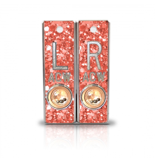 Aluminum Position Indicator X Ray Markers- Coral Glitter