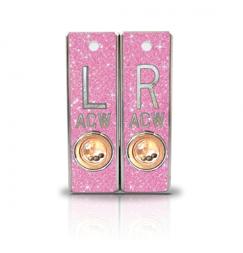 Aluminum Position Indicator X Ray Markers- Pink Glitter