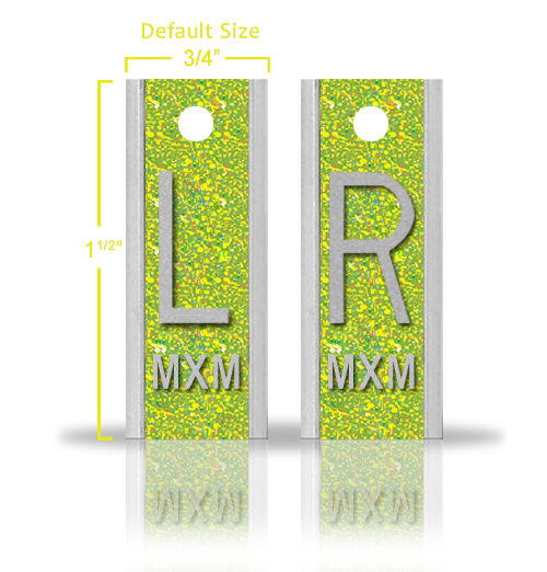 Elite Style Lead X Ray Markers, Emerald Green Glitter