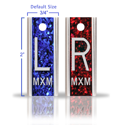 Blue Red Elite GLitter Markers