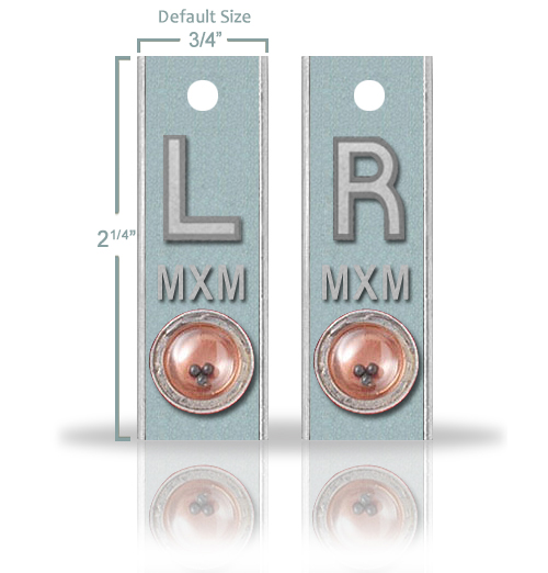 Aluminum Position Indicator X Ray Markers, Silver Gray