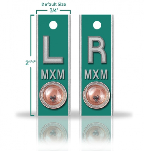 Aluminum Position Indicator X Ray Markers, Turquoise Blue