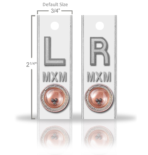 Aluminum Position Indicator X Ray Markers, White