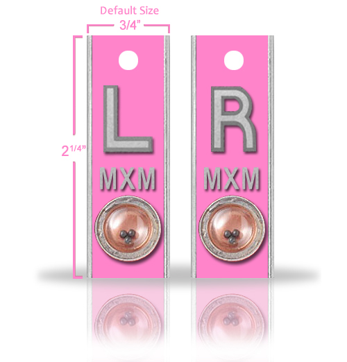 Aluminum Position Indicator X Ray Markers, Hot Pink