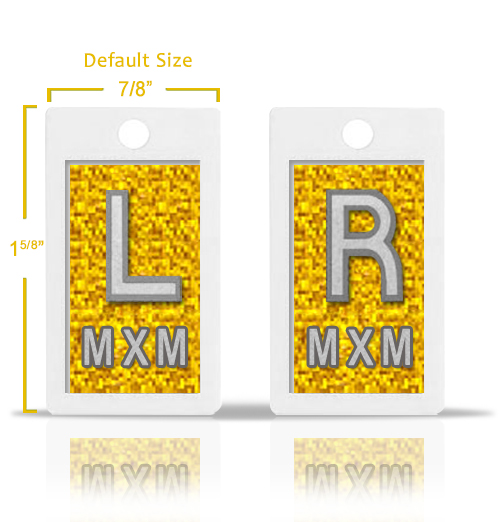 Yellow Sequins Glitter Lead X Ray Markers