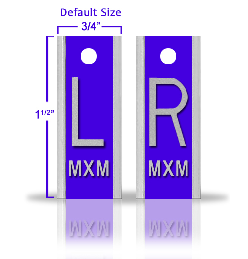 Elite Style Lead X Ray Markers, Azure Blue