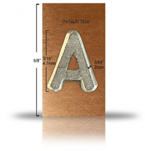 Lead Letter or Number Mounted On Copper