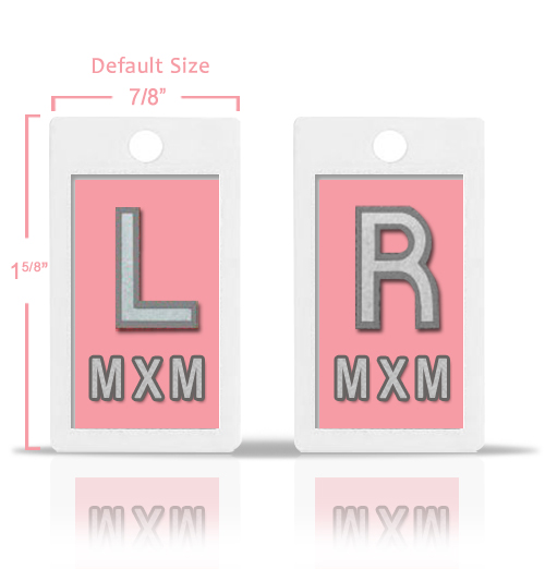 Soft Pink Custom X Ray Markers.