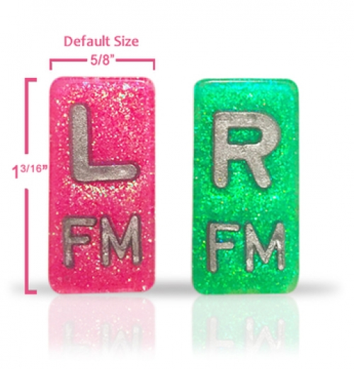 Small Rectangle X-ray Markers - Glitter