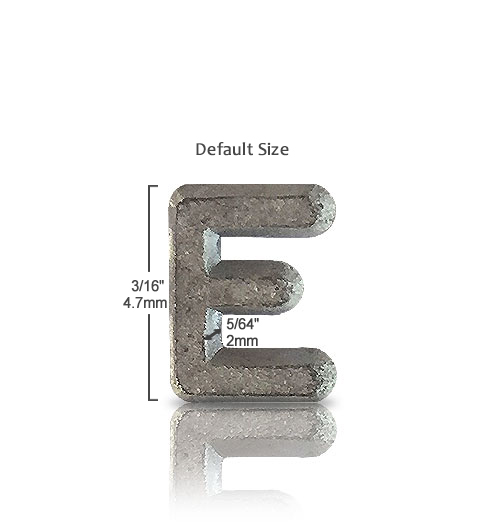 Flat Face Unmounted Lead Letters