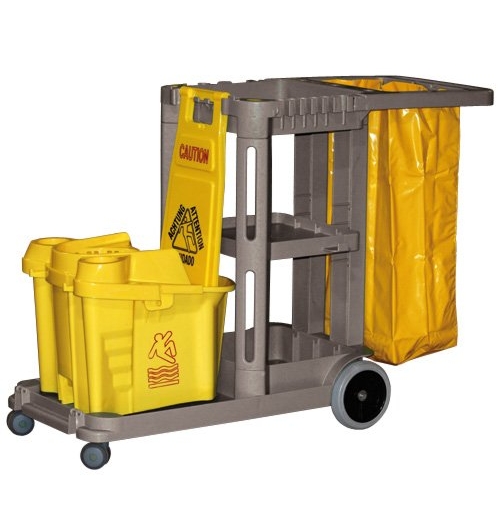 MRI Janitor Cart with Mop Bucket and Wringer