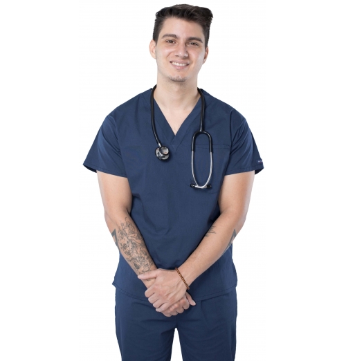 SCRUB SET WITH TWO POCKETS NORMAL UNISEX SOLID HALF SLEEVE