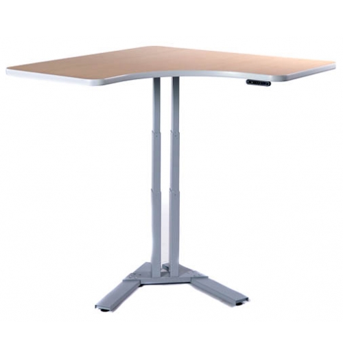 Pedestal Workstation Electric Lift 90' Corner