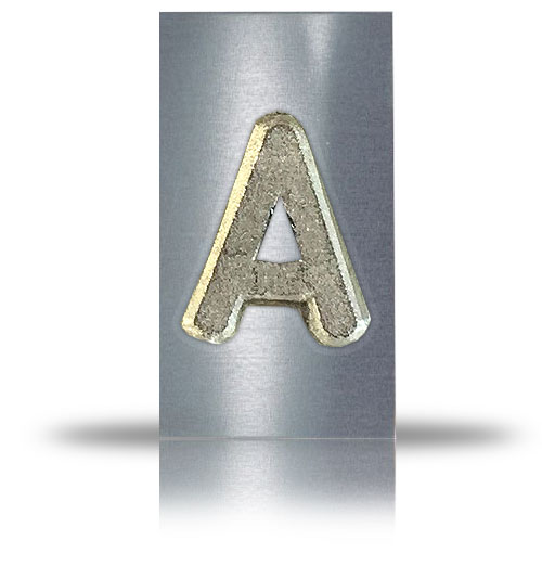 Lead Letter Mounted On Aluminum