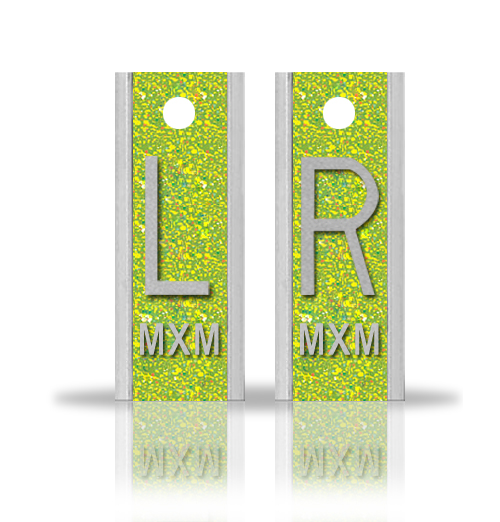 Elite Style Lead X Ray Markers, Emerald Green Glitter