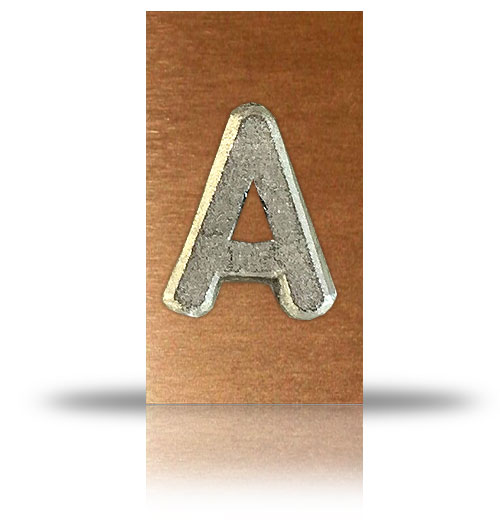 Lead Letter Mounted On Copper