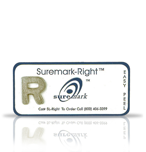 Suremark 1.2cm (0.5 inch) Right Marker on disposable label