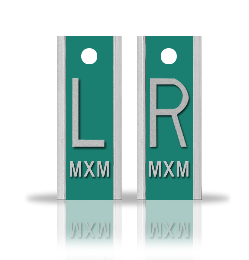 Elite Style Lead X Ray Markers, TURQUOISE BLUE