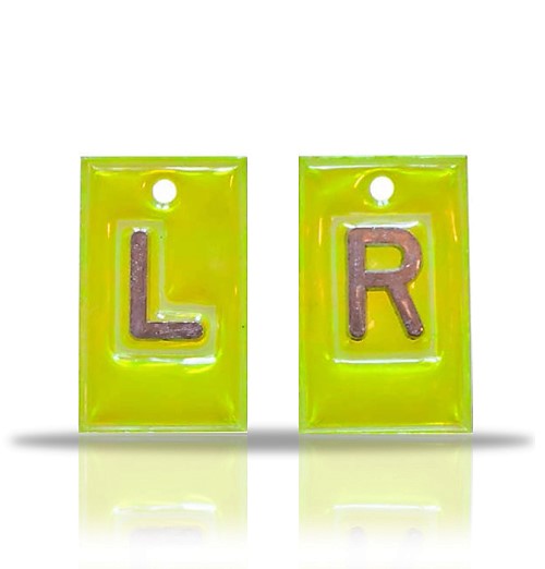 Non Adhesive Plain Vinyl X Ray Markers,Fluorescent Yellow.